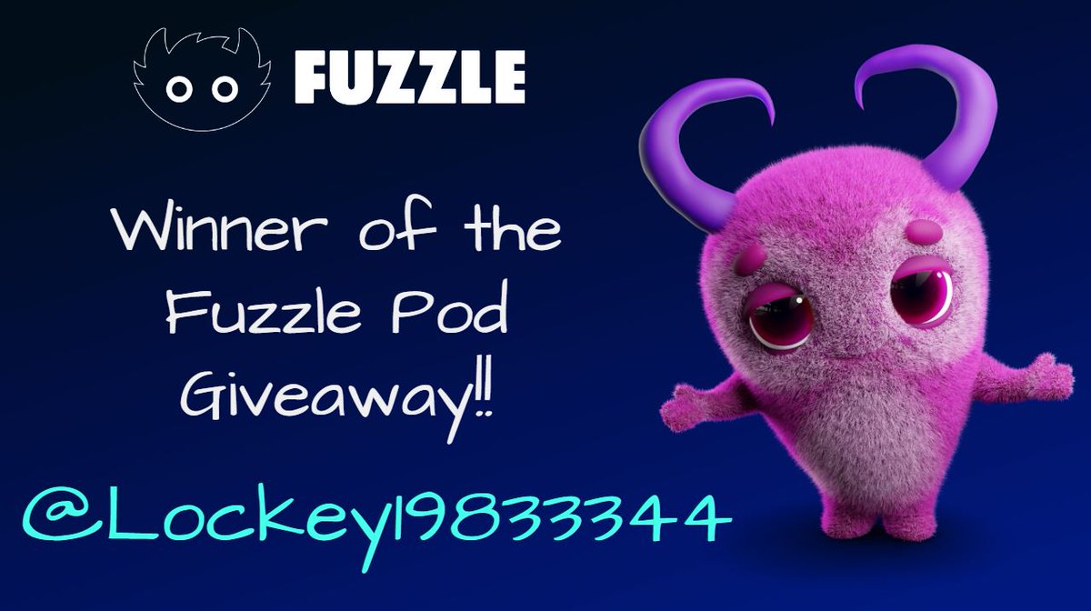 FuzzleOfficial's tweet photo. The  Winner of the Fuzzle Pod Giveaway has been selected👽
🎉Congratulations @Lockey19833344

you will receive your Fuzzle Pod shortly🎉

Stay Gucci Fuzzle Fam!

#NFTGiveaway #nftcollector #NFT #FuzzleFam #StayGucci https://t.co/C4UImrz2uM