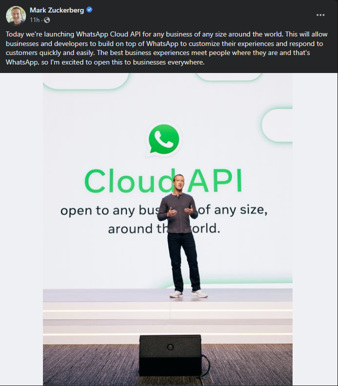 FelixKaboto's tweet image. Some exciting news! #WhatsApp #CloudAPI