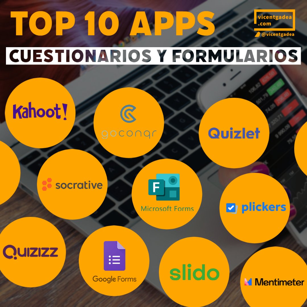 vicentgadea's tweet photo. Si impartes clases presenciales, online o híbridas, tienes muchas herramientas que te permiten ofrecer una mayor interactividad en el aula 👩🏫
Te muestro mi "Top 10 apps para creación de cuestionarios y formularios online"
💻👇
https://t.co/n2ff6ytGO7
#claustrovirtual #tipVG https://t.co/od6ww7h3DF