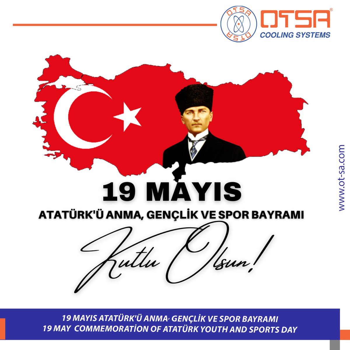 OtsaOfficial's tweet photo. #19MAYIS Atatürk'ü Anma, Gençlik ve Spor Bayramı kutlu olsun! https://t.co/fxGtmNsFXa