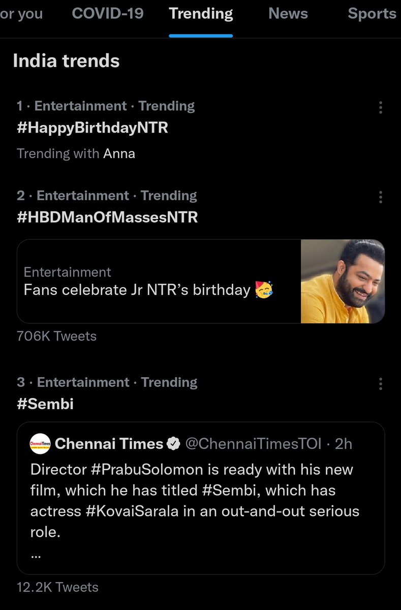 The excitement and love for #Sembi 😍😍
Now trending national wide in top 3rd position ..💥💥
#Ashwinkumar02
