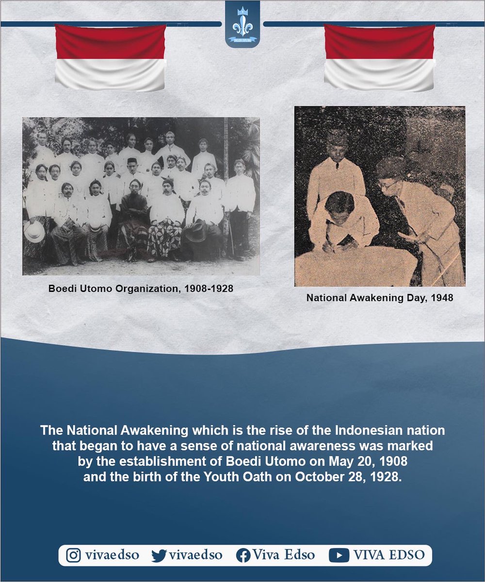 [ NATIONAL AWAKENING DAY ]

Happy National Awakening Day!✊🏻
Let’s bring our nation to the holy dreams of our heroes.

“God doesn’t change the destiny of a nation before the nation changes its own destiny” — Ir. Soekarno

——
#VIVAEDSO 
#KABINETPRAKARSA 
#BANGGAVOKASI
