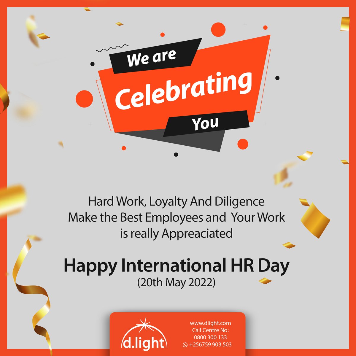 dlight_ug's tweet photo. Happy International HR Day to all HR Professionals around the world.

#Uganda #humanresources #dlight #may #HRDay #friday #HumanResourceDay https://t.co/GQtfNiBZ9N