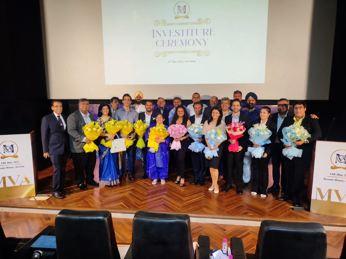 themsvvaa's tweet photo. The team that created history! 
The #MVA’s first #investitureceremony held at @RoseateHouse was truly a day of pride, gratitude, honour and bonding. 

#msvv #modernschool #msvvalumni #investiture https://t.co/zKpuTUzZM4