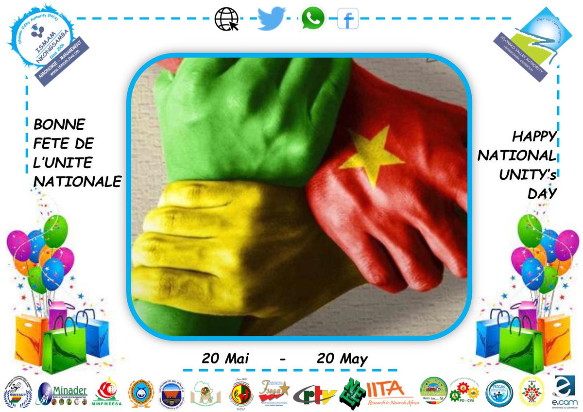 IsmamOfficiel's tweet photo. 🛑🛑🛑🛑🛑 

Bonne Fête de l'Unité 🤝🏽 Nationale 🇨🇲 à TOUS. 😃😏 https://t.co/5z75R5dYws