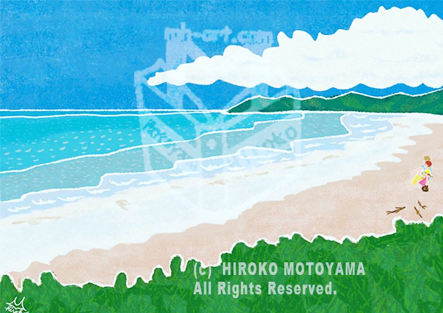 イラストレーター本山浩子 オリジナル作品 夏 海と家族 を描きました 夏休み旅行を計画する時期が近づいてきました 皆さんどこへお出掛けしますか 夏を想像しながらイラストを楽しんでもらえたら嬉しいです イラストレーション ｲﾗｽﾄ 風景 本山