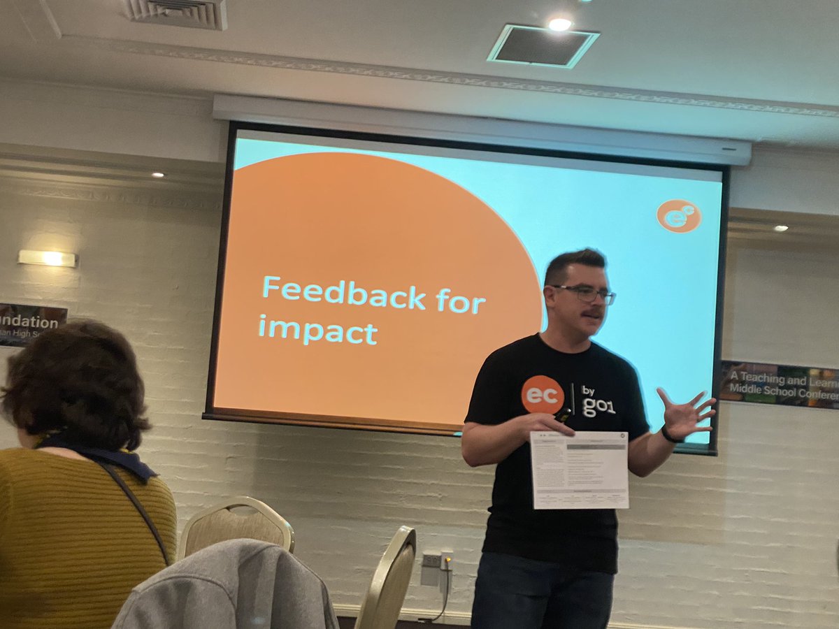 JamesMeehanHS's tweet photo. Our partnership with @EduChangemakers continues to grow. Kerrin Smith takes us through effective feedback - so our Ss can understand - where am I going, how am I going and where to next. #explicitfeedback #onwardsandupwards @KrishnaP34 @PBordado @_iEndo https://t.co/l206DLkHXN