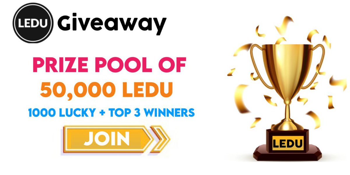 AirdropAchiever's tweet photo. New Giveaway: Ledu Education Ecosystem
Value: 140,000 LEDU tokens
Reward: 50 LEDU tokens each
Winners: 1,000 Random + Top 3
End Date: 27th May, 2022
Distribution: 1st June, 2022

🔗 Airdrop Form: https://t.co/JlkAxWgXYY

#Airdrop #AirdropAchiever #Crypto #NFTs #BTC #BNB #Ledu https://t.co/jY1mEofHZ3