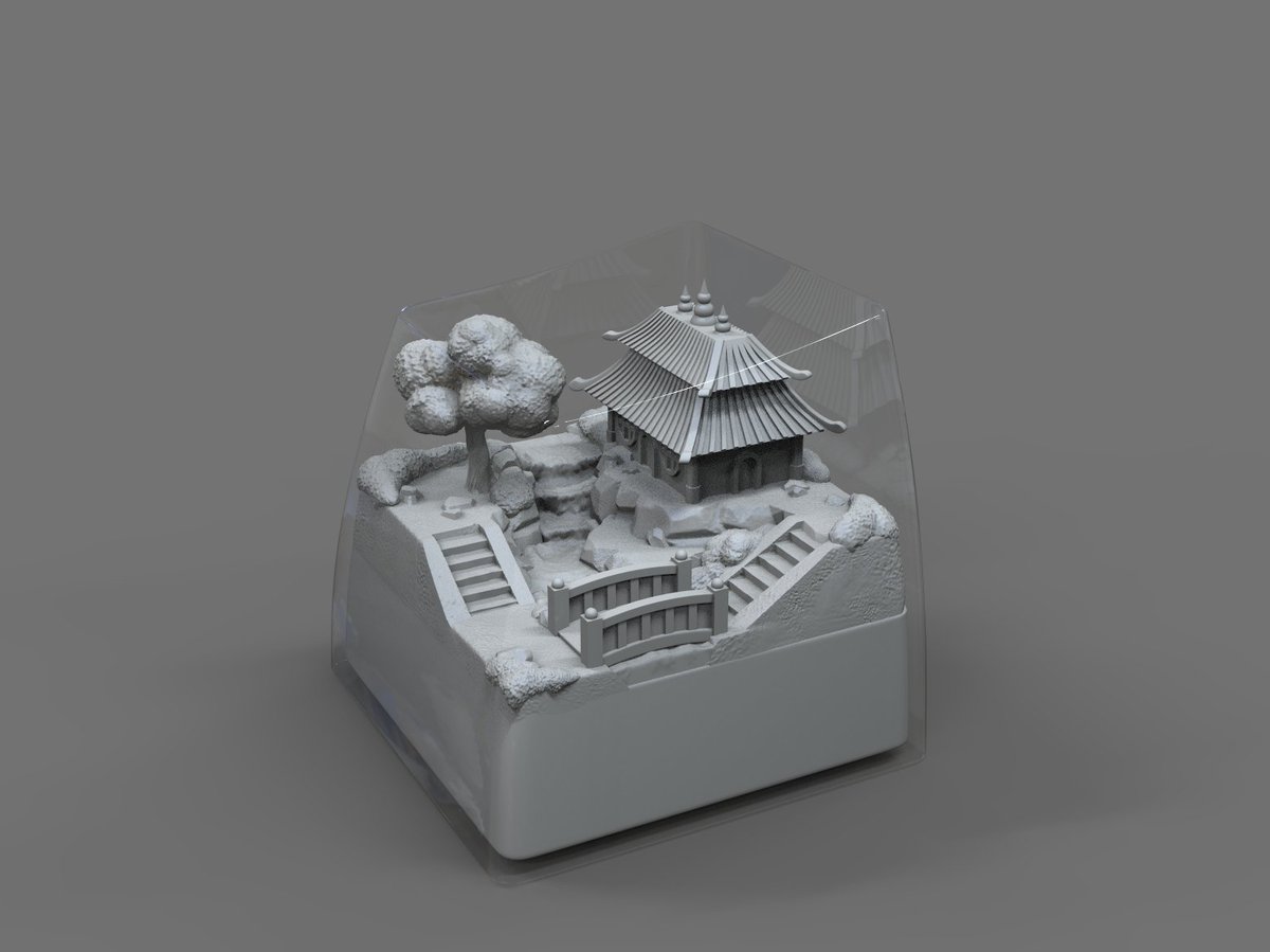 GPai94's tweet photo. @nanoverseHQ meets @NFTYKEYS 

Decided to turn Nanopass's Eastern Gem land into a keycap. Still a WIP. There's a lot of details in the land, so tried my best to fit as much as I can into such a small piece.

@reicannon hope you like it! https://t.co/ijP76faI6N