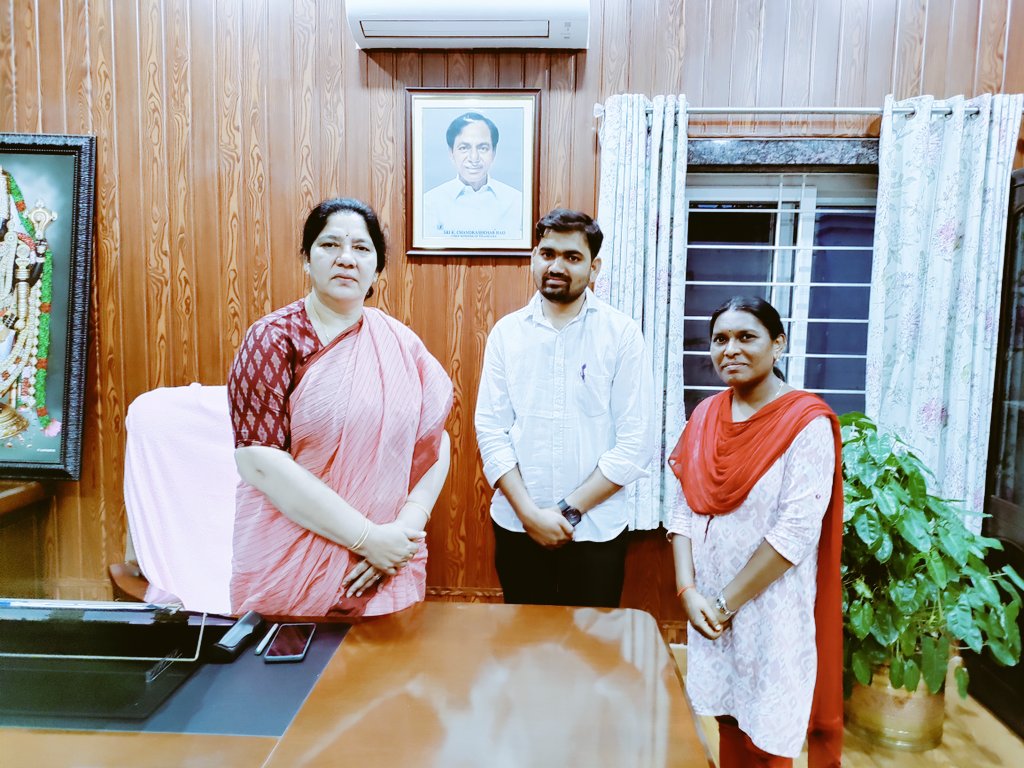 With Satyavathi Rathod (Minister of Women and Child Welfare of Telangana State)