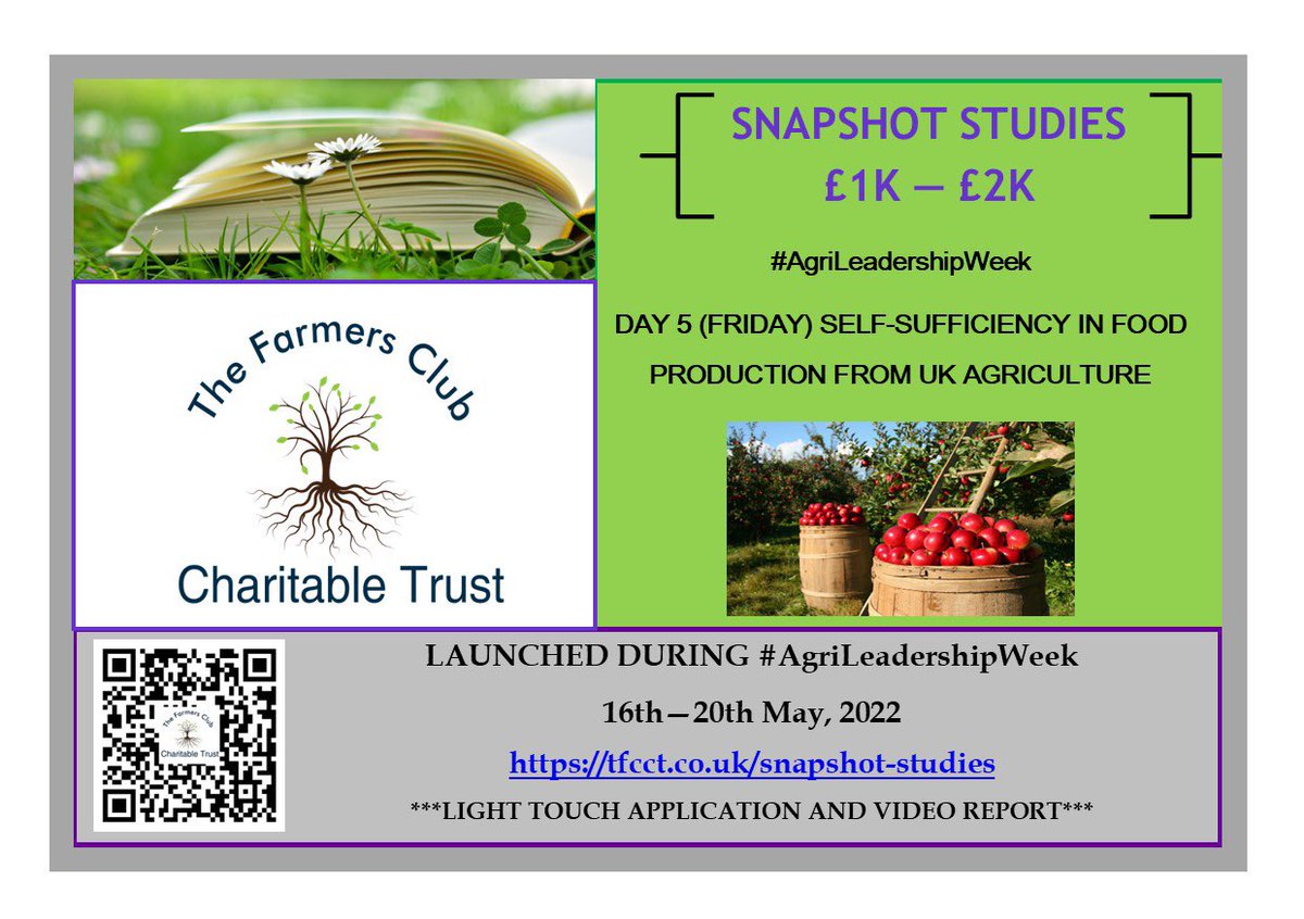TheFCCT's tweet photo. DAY 5 - last day of #AgriLeadershipWeek todays #Snapshotstudies theme is Self-Sufficiency in food production from UK agriculture. This is a great theme to study around. @TheAHDB @oxfordfarming @NuffieldFarming @IAgrM @MDS_Updates @TIAHnews https://t.co/V3DICcFjJL