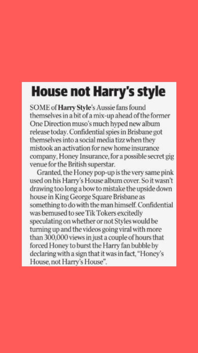 When people confuse #harryshouse with #honeyhouse @dailytelegraph @jmoconfidential @SydConfidential