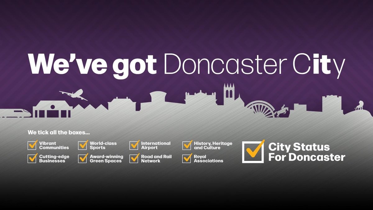 What a brilliant start to Friday.. very well deserved to all who supported the bid for city status! #doncasterisgreat #doncastercity