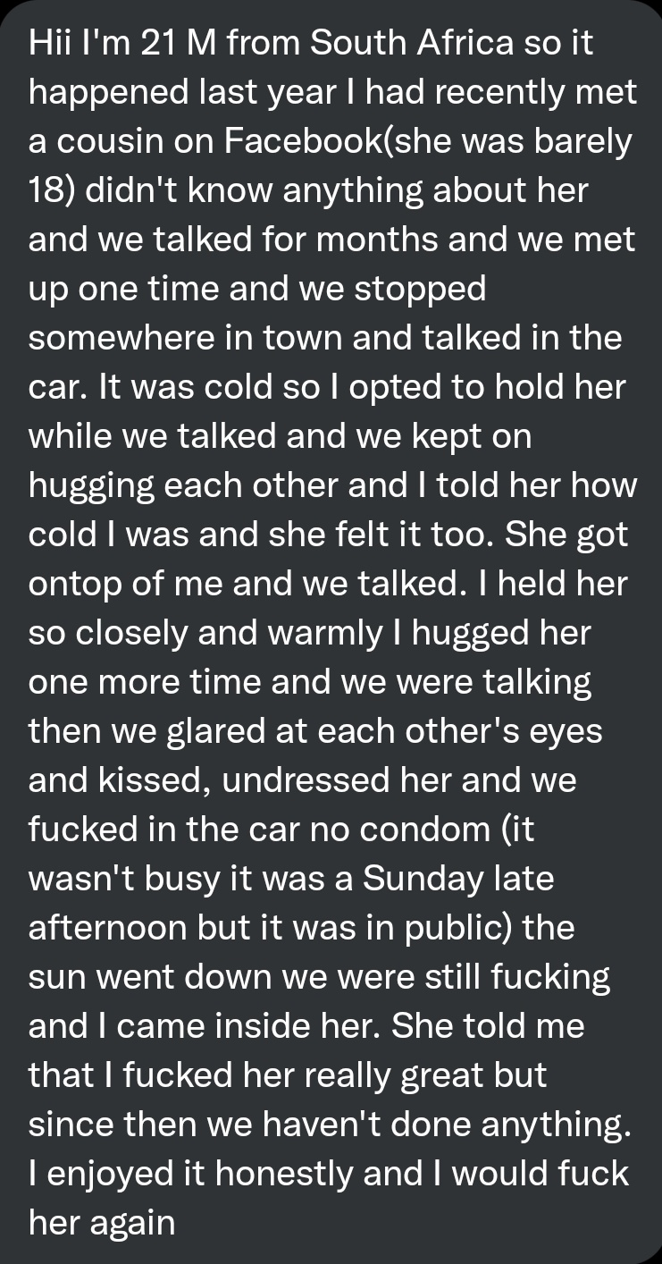 Amateur Love on Twitter "Horny confession from this south African guy