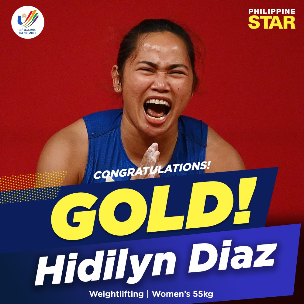 MABUHAY KA, HIDILYN! 🇵🇭🏋️‍♀️

Weightlifter Hidilyn Diaz bagged the gold medal in the women’s 55kg weightlifting event at the #SEAGames2022.
