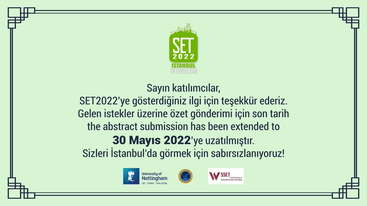 IstanbulSET2022 tweet media