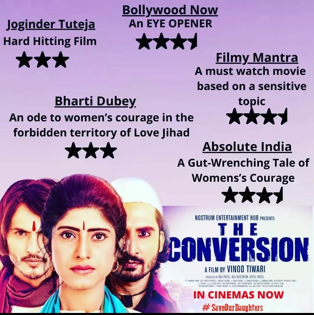 pradipkumarmu12's tweet photo. "The Conversion" sensitively explores the dilemma of religious conversions that comes about during love marriages in India.
The Conversion film exposed the Love Zihad.
#TheConversionMovie
#theconversionmustwatch
#TheConversion
#LoveZihad https://t.co/rAX4dvFAq6