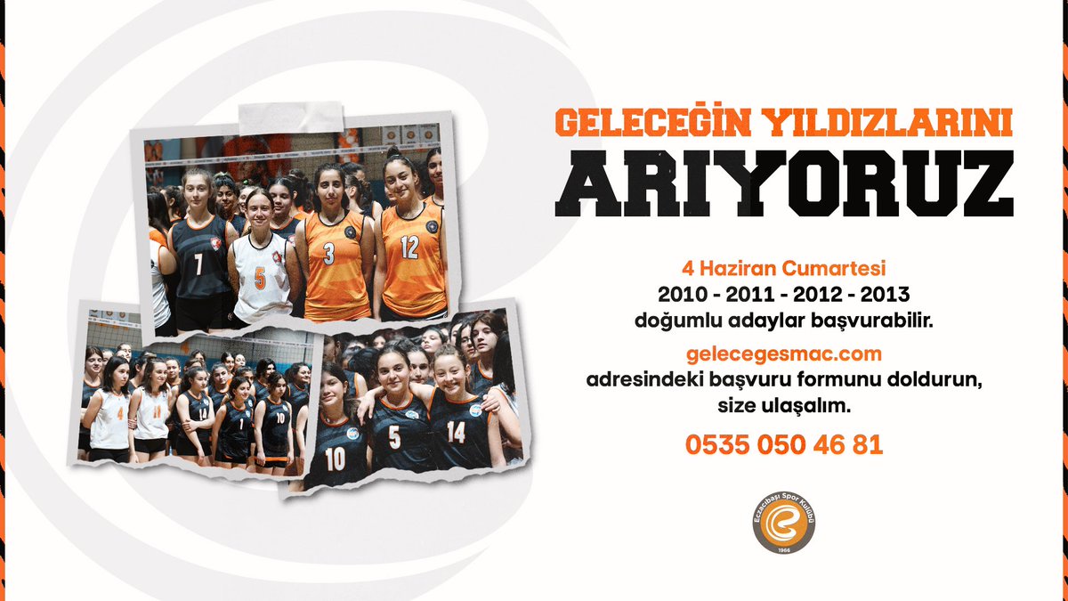 🐯 Geleceğin yıldızlarını Eczacıbaşı altyapı seçmelerine davet ediyoruz! 🐯

🏐 2010-2011-2012-2013 doğumlu kızlarımız; gelecegesmac.com adresindeki başvuru formunu doldurun, sizlere ulaşalım! 🤗

#SonunaKadar 
#AllTheWay