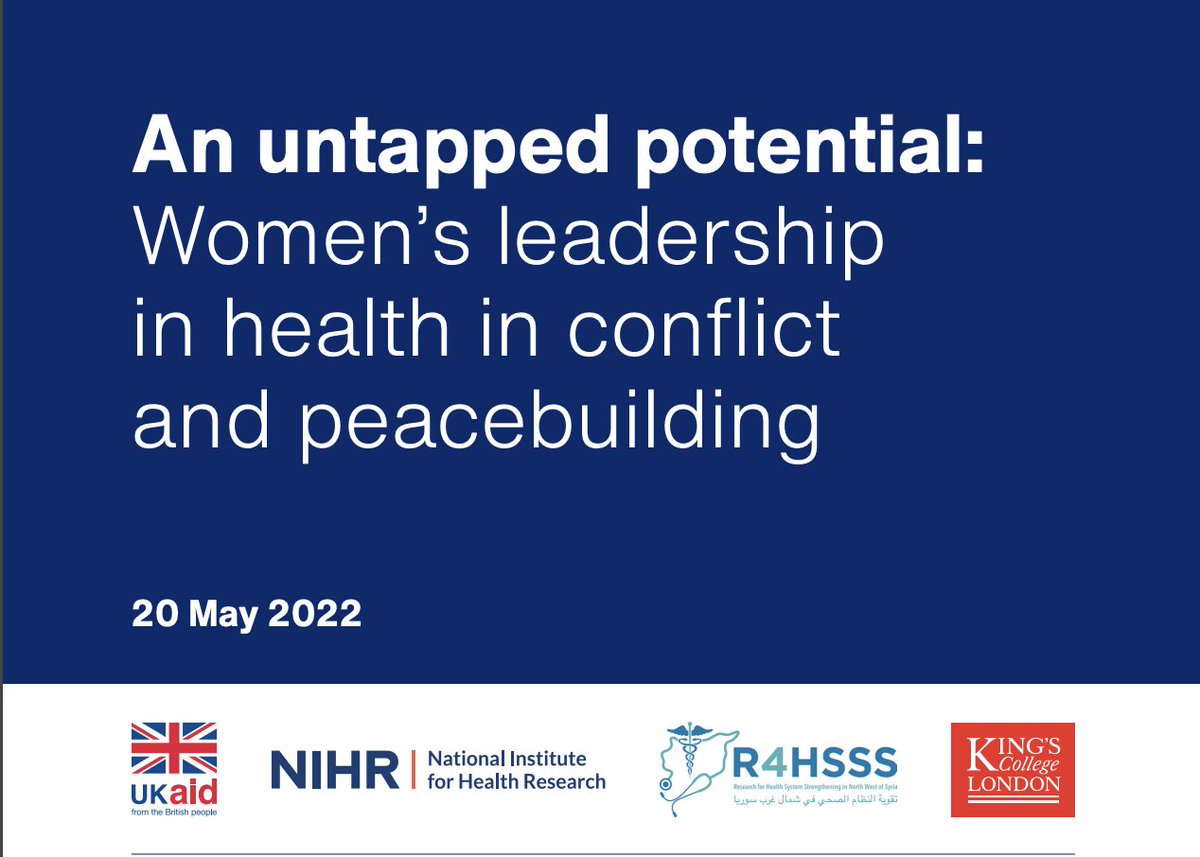 Women Leaders in Health and Conflict (@wlhc_) on Twitter photo 📢We are pleased to share our policy brief on #womensleadership in #health #conflict & #peacebuilding
Thank you to all who contributed & our team of dedicated researchers <a href="/mounakhaity/">Mouna Khaity مُنى</a>, Sali Hafez, Mariana Rodo, <a href="/kristenjmeagher/">kristenjmeagher</a>
Read and share widely ➡️ bit.ly/3sMKL1E 📢We are pleased to share our policy brief on #womensleadership in #health #conflict & #peacebuilding
Thank you to all who contributed & our team of dedicated researchers <a href="/mounakhaity/">Mouna Khaity مُنى</a>, Sali Hafez, Mariana Rodo, <a href="/kristenjmeagher/">kristenjmeagher</a>
Read and share widely ➡️ bit.ly/3sMKL1E