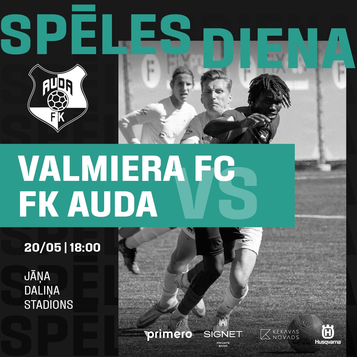 Šovakar #OptibetVirsliga mūs ved uz Valmieru. 💚🖤

🗓 20/05/2022
🏆 Optibet Virslīga, 14.kārta
🆚 Valmiera FC
🏟 Jāņa Daliņa stadions
🕑 18.00
🎟 valmierafc.com/lv/biletes/
🎥 ej.uz/VALAUD