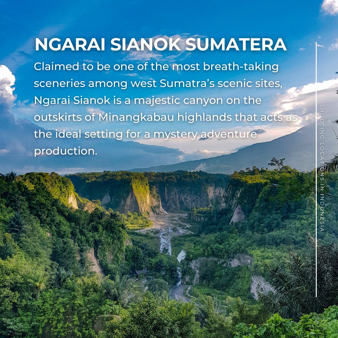 baliprodfilms's tweet image. Feast your imagination. Explore some of the best shooting locations in Indonesia, from South-East Asia’s longest suspension bridge to one of the most breathtaking scenic sites of West Sumatra.

#shootinglocation #indonesia #shootlocation #exploreindonesia #discoverindonesia
