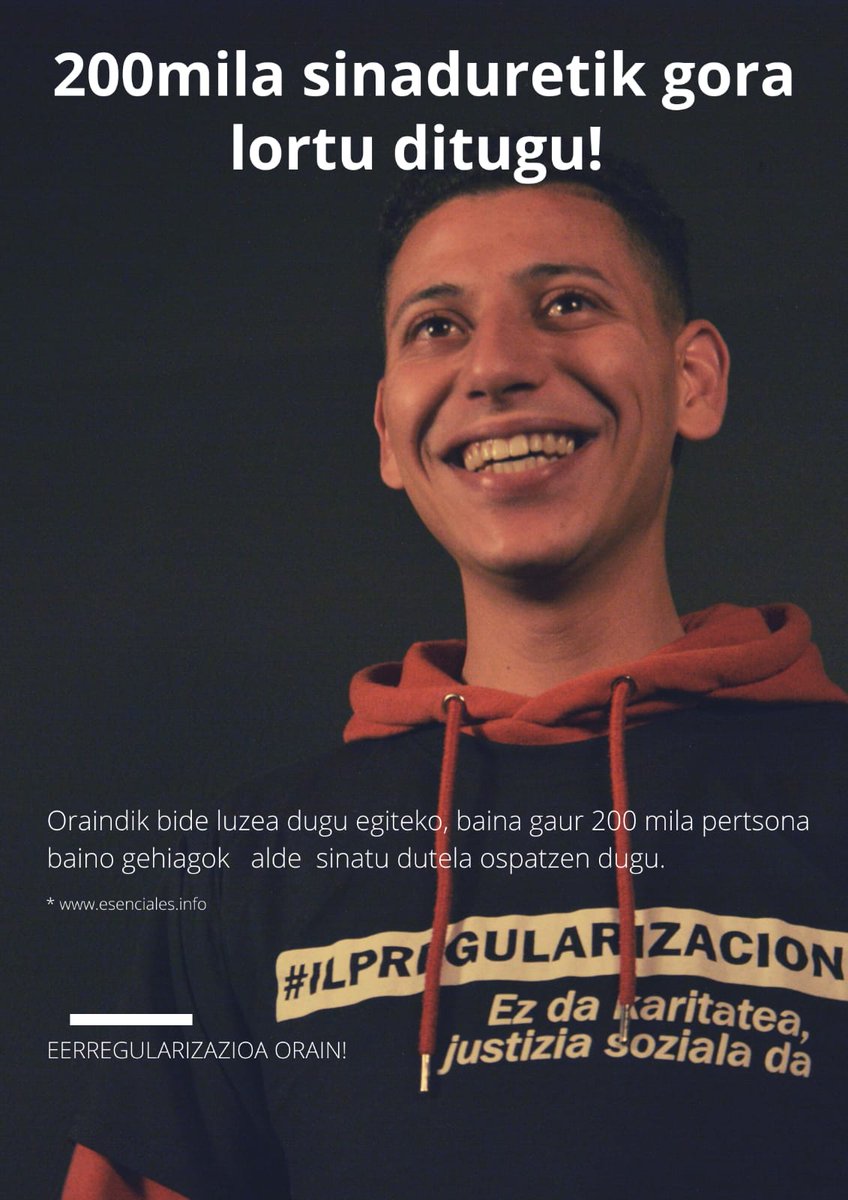 Mundubat's tweet photo. 🥳200 mila pertsona baino gehiagok juztizia sozialagatik sinatu dutela ospatzen dugu!!
Lxs compañerxs de #MartinEtxea estuvimos ayer recabando firmas para la ILP en Ortuella✊🔥
#RegularizaciónYa LHErako 500 mila sinaduretara iristeko bide onean gara! https://t.co/7RgWZ0d5Aj