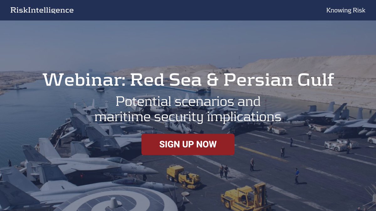 Poster for Red Sea and Persian Gulf Webinar conducted by Risk Intelligence