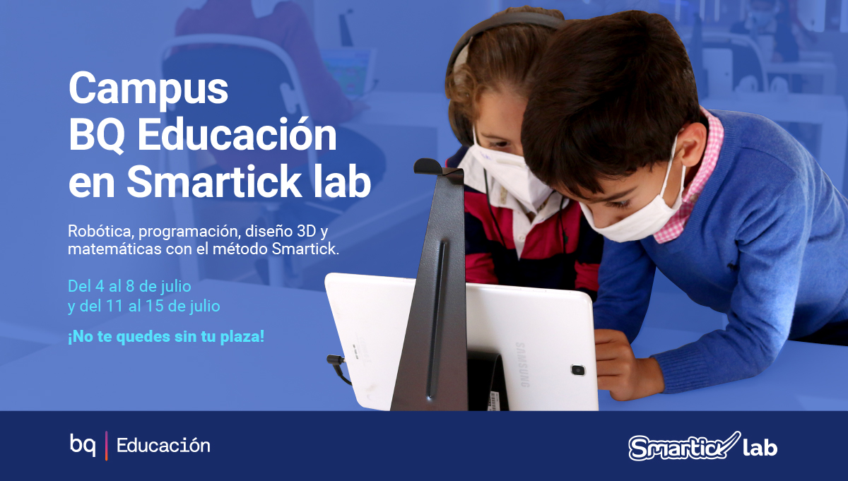 BQEducacion's tweet image. ¿Quieres que pase un verano diferente? ¡Apúntale a nuestros campamentos de verano en Smartick lab Pozuelo!

🤖 90% tecnología y 10% matemáticas con el método #Smartick. ¡STEAM, diversión y mucha creatividad!

👉 lab.smartick.com/smartick-lab-c…