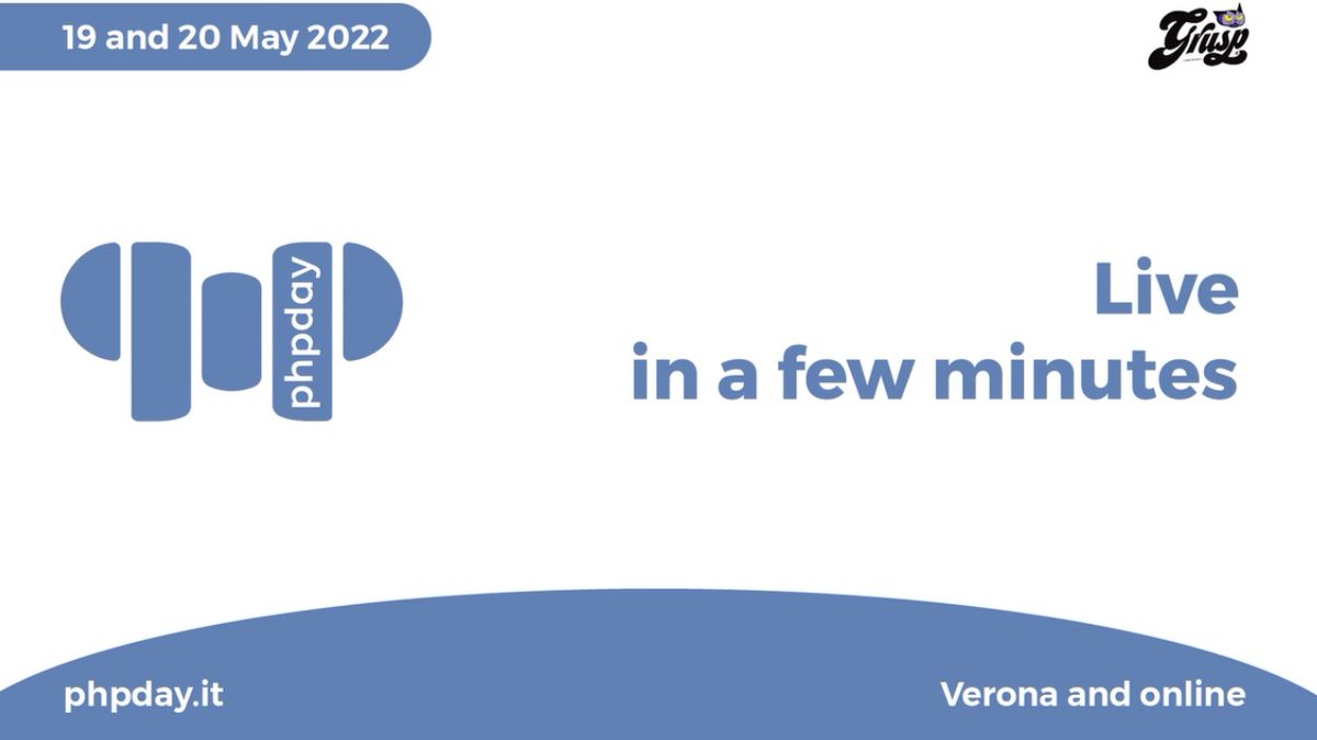 KPikaza's tweet image. Ready for the second day of @phpday? it will be live in a few minutes 😉 @grusp @DrinkscoEng #phpday2022