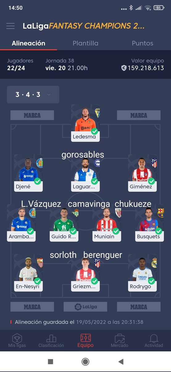 dieg063's tweet photo. @ElBielsaFantasy Algún cambio?? Gracias de antemano https://t.co/2ScvIO6DHZ