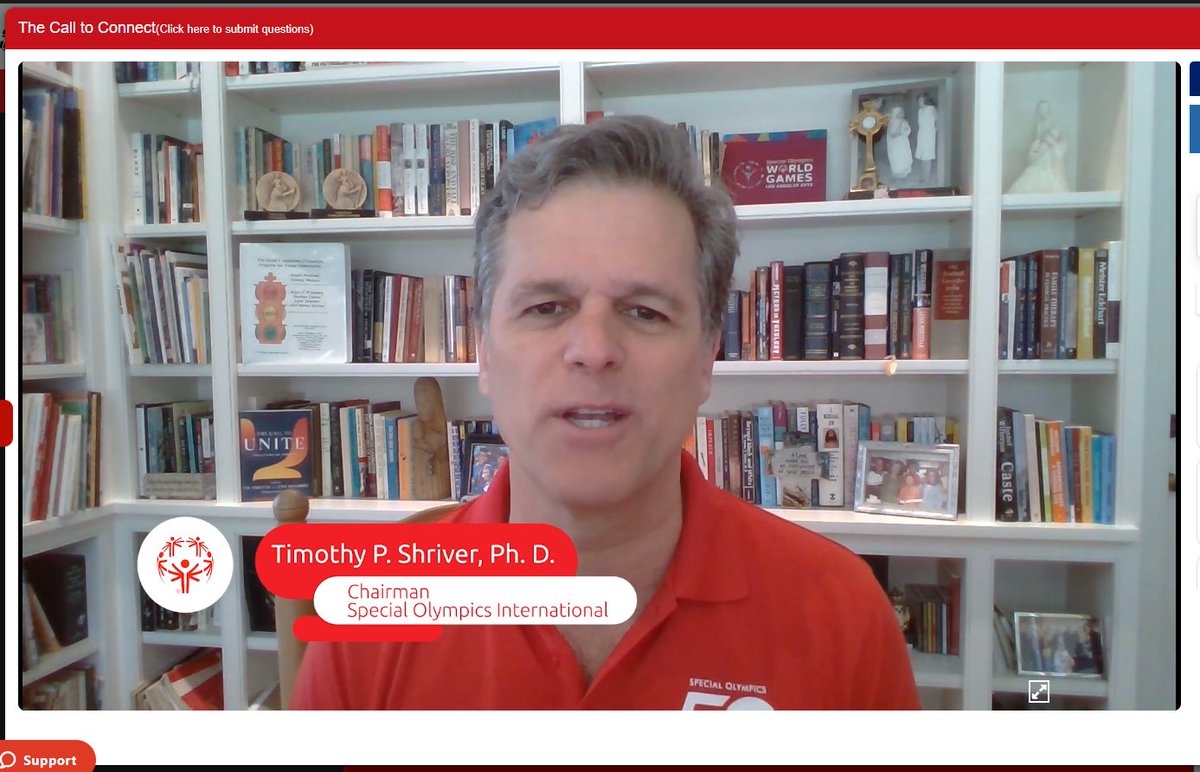 SO_Africa's tweet photo. "Youth see the future possibilities that we have become blind to." - @TimShriver 

We're watching the Virtual Global Youth Leadership Summit live! Join us 🔗https://t.co/a6kpHsFFOY #CalledToConnect @SpecialOlympics  #UnifiedGeneration https://t.co/A3AKrBqvW5