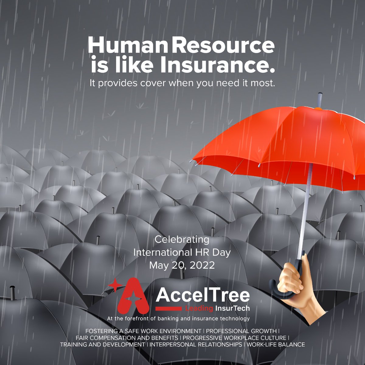 AccelTree's tweet image. Let&apos;s celebrate International Human Resource day.

#humanresources #hr #leadinginsurtech #insurance