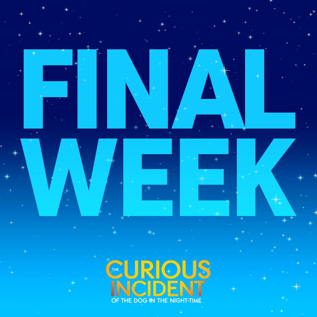 We're in the final week of performances of the 10th Anniversary UK and Ireland tour of #CuriousIncident. 
There are just 3 performances left <a href="/wycombeswan/">Wycombe Swan</a>. 
Don't miss your chance to catch this 'magical and moving' (Daily Mail) show.