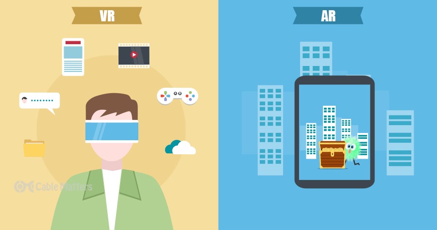 AppleToken4's tweet photo. #VirtualReality immerses people in experiences, often with a lot of expensive technology such as headsets. #AugmentedReality, on the other hand, usually starts with a real-life view of something (such as the camera of a mobile phone) and projects or inserts images onto the screen https://t.co/7V3rzPCu8t