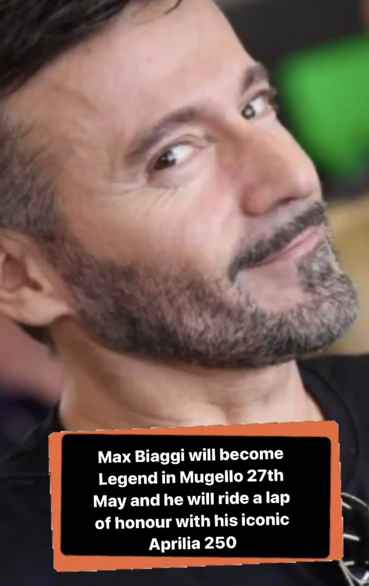 Selain mempensiunkan no. 46 dan tentunya kehadiran Valentino Rossi akan juga ada ceremony untuk Max Biaggi sebagai Legend dan Max Biaggi juga akan mengendarai motor Iconic Aprilia 250cc di Mugello . Coba Vale melakukan tribute lap juga ya  #maxbiaggi #VR46 #mugello