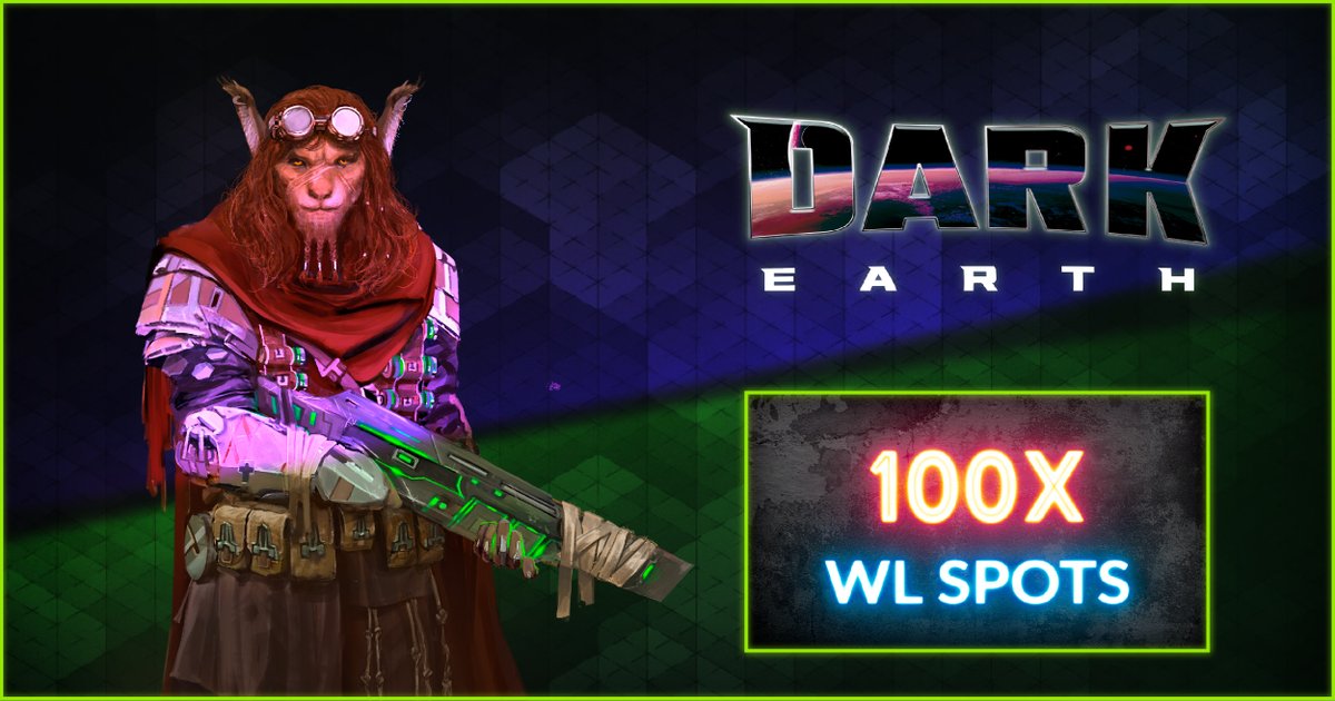 DarkEarthgame's tweet photo. On the occasion of the announcement of our pre-sale date we are going to run a HUGE GIVEAWAY of 100 WL SPOTS! 🎁

Complete the Gleam tasks and don’t miss the chance to get EXCLUSIVE ACCESS to our Genesis Edition and a 25% DISCOUNT on your purchase! ✅

https://t.co/LcPlww678l https://t.co/3ibccioax5