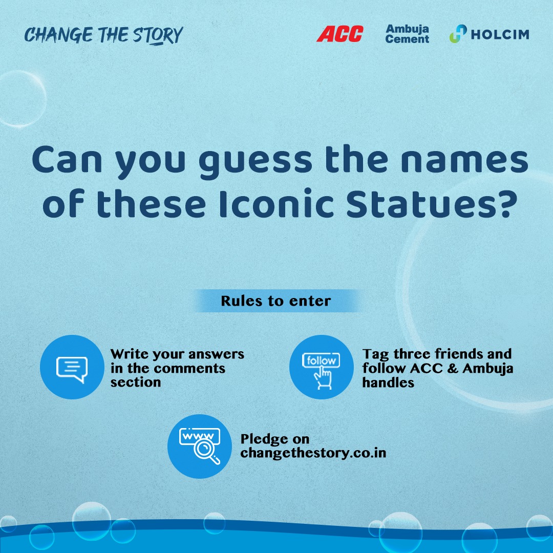 ACCLimited's tweet image. Can you guess these famous statues? Participate in our contest and two lucky winners stand a chance to win exciting amazon vouchers! 

#contestlovers #statues #construction