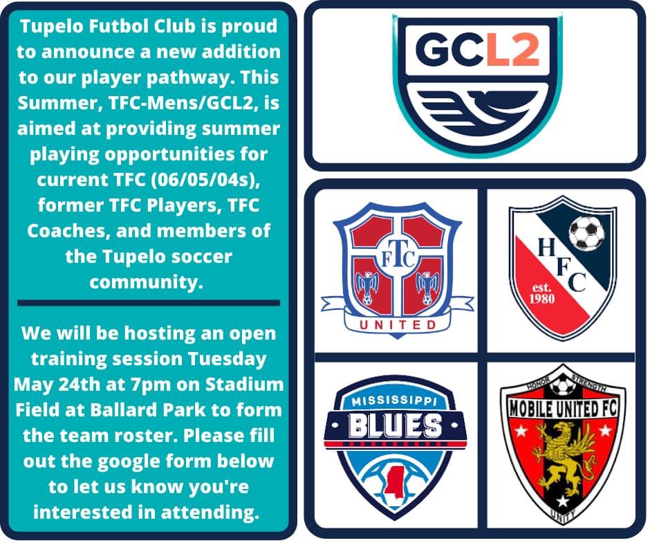 caryl_vogel23's tweet photo. ⚽️ Summer League opportunity for local club, college, and community players and former players across NE Mississippi!

Registration Link: https://t.co/f0m383U5VB https://t.co/EX94tMb9F2