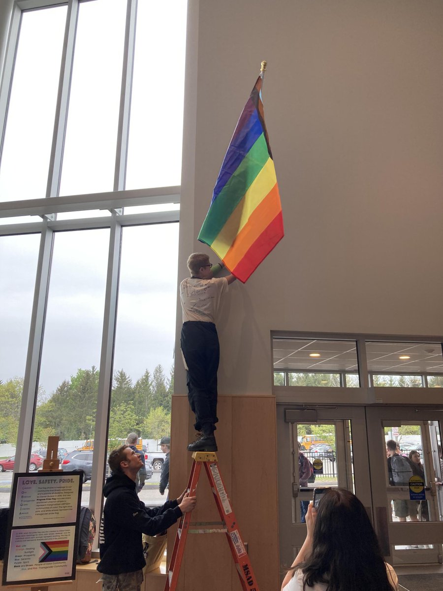 GreelyPrincipal's tweet photo. Love, Safety, Pride - The flag shares a message to our community that Greely welcomes and supports all students https://t.co/TOkB7DPCmo https://t.co/SVyeq1eltr