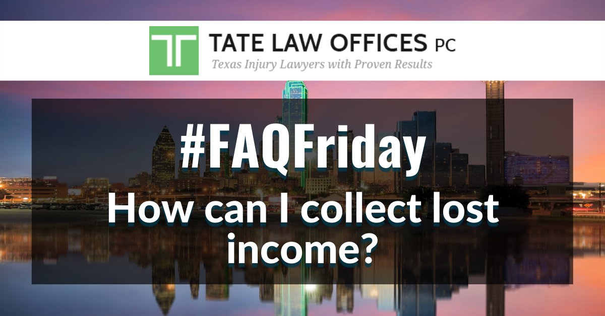 Involved in an accident and can’t work? Lots of people find themselves asking “How can I collect my lost income?”

We have the answers here! 👇
tatelawoffices.com/frequently-ask…)