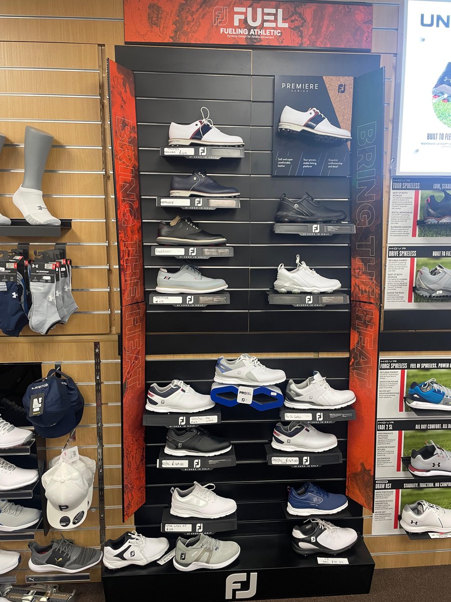 ultimategolf18's tweet photo. Did you know? We have over 70 different #shoe options available! 

Whether you are after #leather, #trainer styles, traditional, #spiked, #spikeless, white, grey, black and blue we have an option for you. 

We stock; #Footjoy, #Puma, #Skechers &amp; #UnderArmour. 

📍 WS4 2JS https://t.co/2E0xTIUxlI