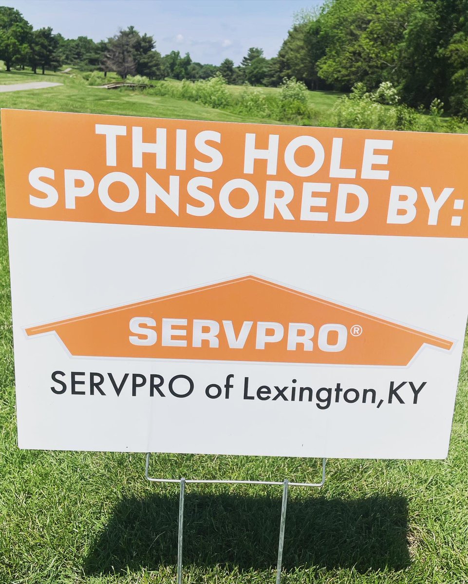servprolexky's tweet photo. We enjoyed sponsoring a hole at the GLAA golf scramble! It was so good to see some friendly faces yesterday! #glaa #SERVPRO #scrambleseason https://t.co/YIfrHkPzpd
