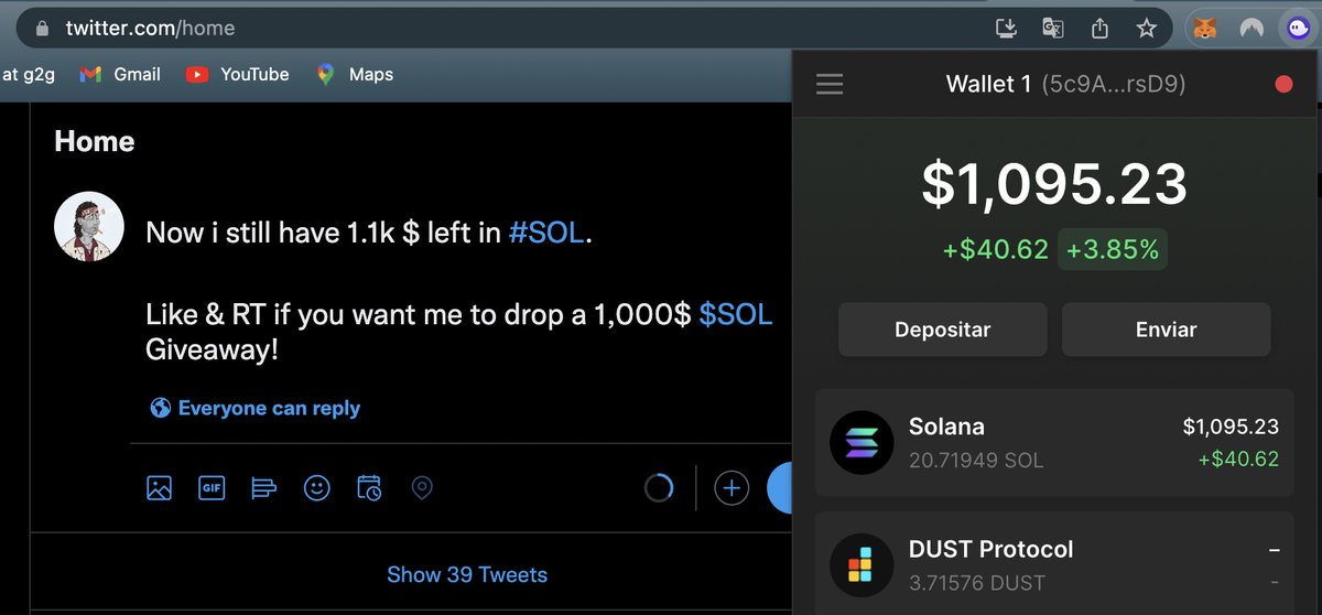 metaversejoji's tweet photo. Now i still have 1.1k $ left in #SOL. 

Like &amp; RT QUICK if you want me to drop a 1,000$ $SOL Giveaway! https://t.co/41yBJRTpv9