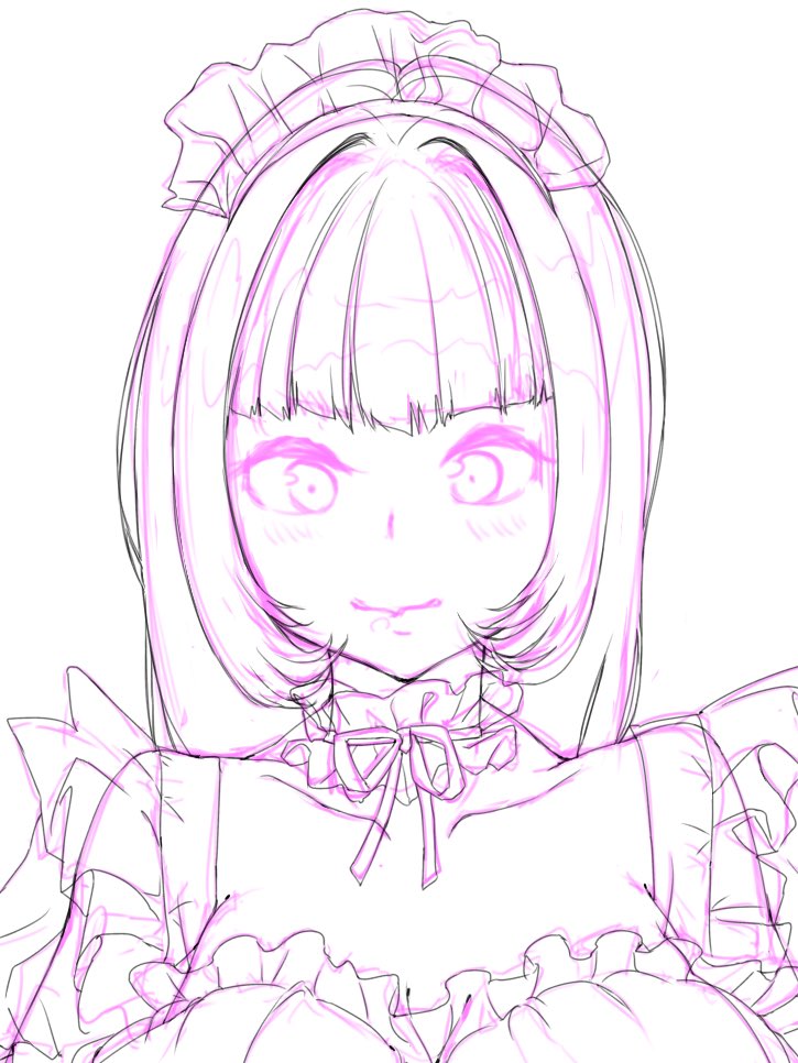 メイドさん描いてます!何気に初メイド 