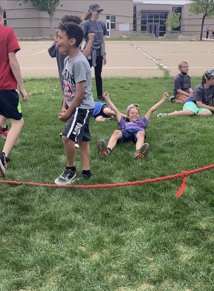 COMrsBrennan's tweet photo. @EagleCrestES PE teacher Jason Goldsberry and 5th grade Ts supported 5grade Ss in planning and leading field day. What a winning day for everyone!! https://t.co/DhjOqODXFd