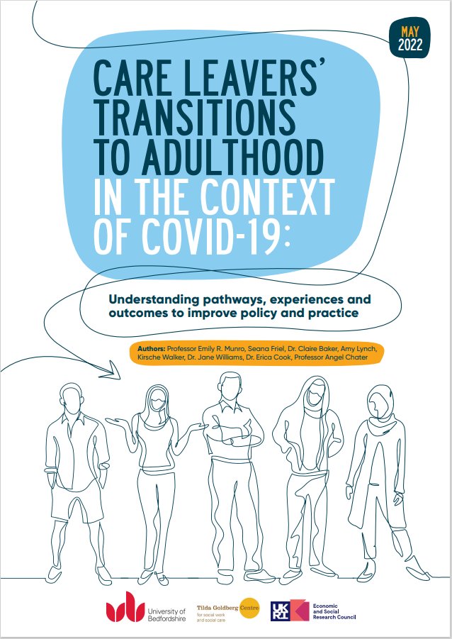 Today, we launch the Care Leavers, COVID-19 and Transitions from Care (CCTC) study final report. The <a href="/ESRC/">Economic and Social Research Council</a> funded study explored the impact of COVID-19 on pathways out of the care system at 16+. 

Thread 👇
