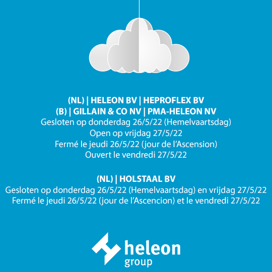 GillainCo's tweet photo. ⛅⛅ Volgende week donderdag 26/5 (Hemelvaartsdag) is Gillain &amp; Co gesloten. 
Vrijdag 27/5 zijn wij terug open! 

⛅⛅La semaine prochaine, le jeudi 26/5 (jour de l'Ascension), Gillain &amp; Co sera fermé. Nous réouvrirons le vendredi 27/5 ! https://t.co/6eAKe7DjCT