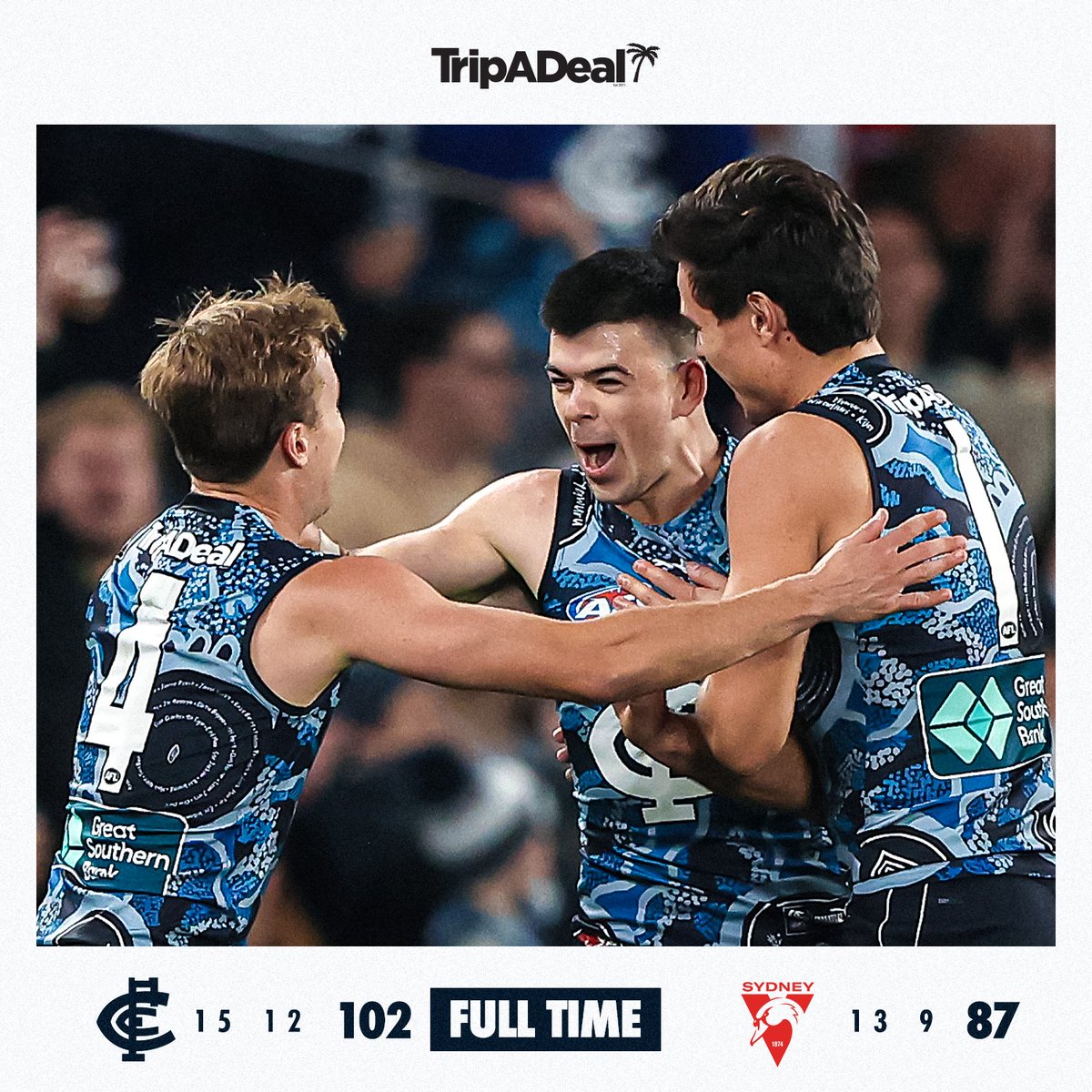 CarltonFC's tweet photo. ➕4️⃣

COME ONNNNNNNN!

#UpTheBaggers #AFLDeadly #AFLBluesSwans https://t.co/l0uluxhDNn