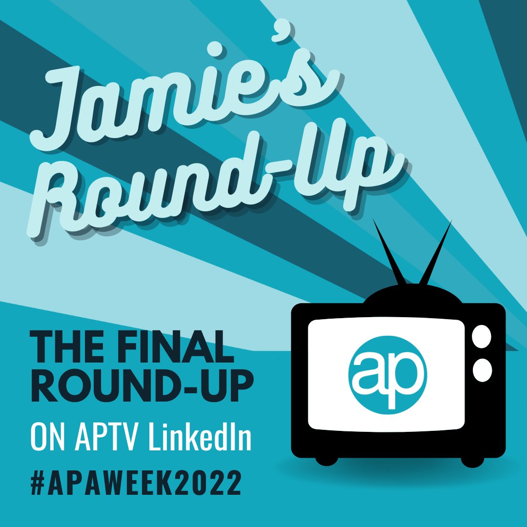 AP_Association's tweet photo. Jamie's final #APAWeek2022 Round-Up will be live on APTV LinkedIn this afternoon π
Don't miss it, it's been an incredible week π
#APweek #apa #accountspayable #accountspayableprofessional #accountspayableteam #apappreciationweek #apweek2022 #apappreciation #appreciationpost https://t.co/EV25qjVtgW