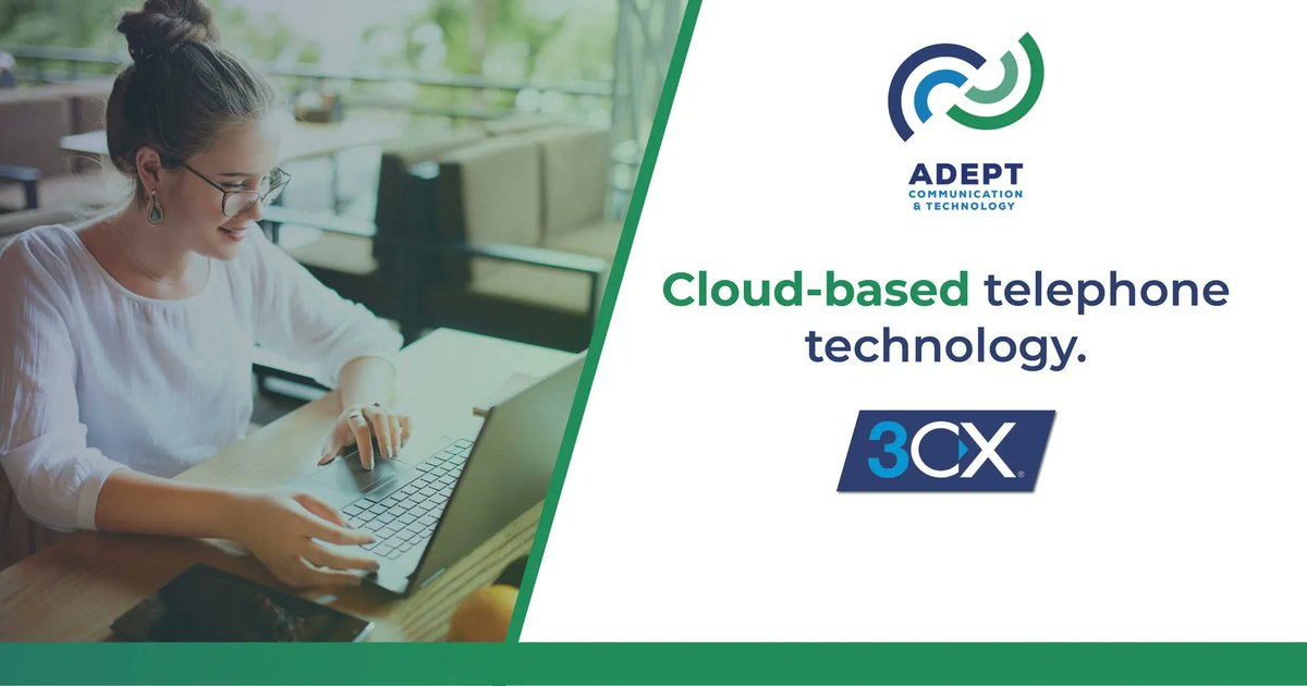 Adeptcts's tweet photo. 3CX is a multi-platform based software used for VoIP Telephony. Adept can Install this telephone system (IP PBX) on your existing servers, or Hosted in our Cloud and many different platforms. We always make sure you are in control of your Telecommunications. #3CX #HostedVoIP https://t.co/nsWUtNCNEW